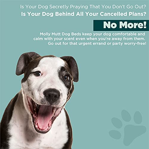 Molly Mutt Water-Resistant Dog Bed Liner, Nylon Bed Liner For Dogs, Easy To Clean, Gray, Round, 36”x36”x4.75” - size: 36" x 4.75" Round