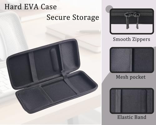 Hard Case Compatible with 67 68 Keys Apple Magic Keyboard + Magic Trackpad + Apple Magic Mouse,Black - color: Black