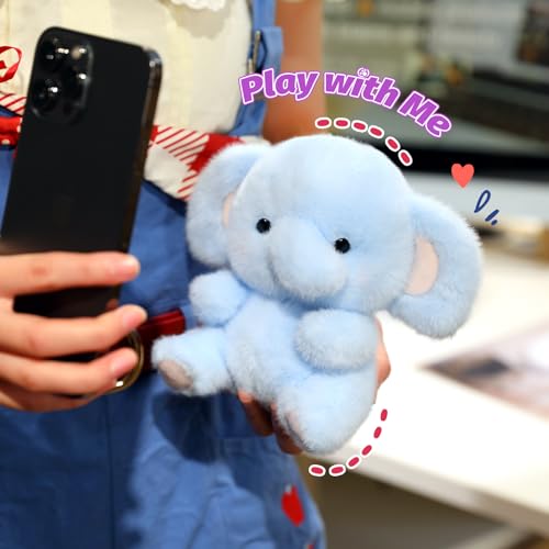 Ditucu Palm-Sized Elephant Stuffed Animals Cute Soft Plush Doll Small Plushies Toys Gifts for Kids Blue 5 inch - style: Elephant