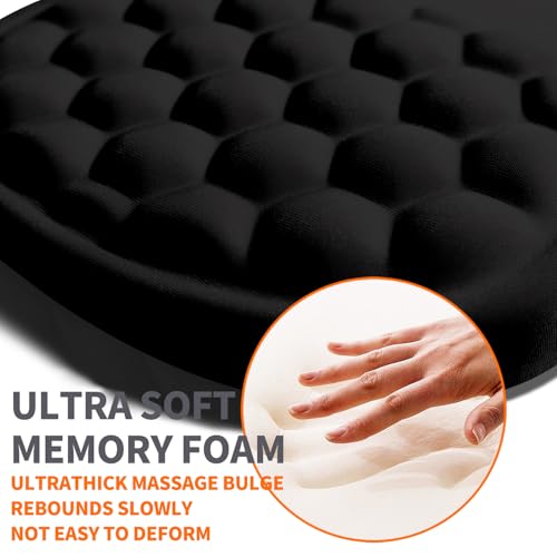 Ergonomic Joint Wrist Support Mouse Pad with Memory Foam Cushion Massage Bump, Carpal Tunnel Pain Relief Mousepad Slope Design for Wrist Rest, 11.8x7.9 in, Hug You and Me - color: Hug You and Me