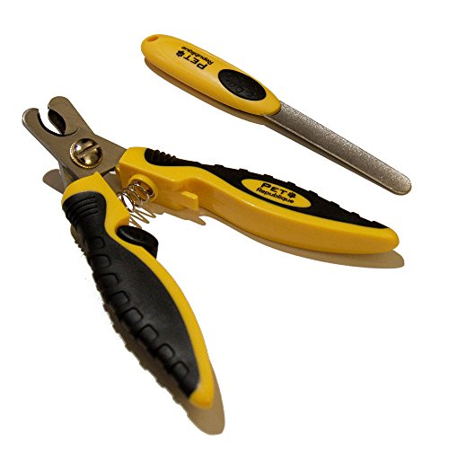 Dog Nail Clippers - Puppy, Large Bird Claws Nails Trimmer Tool – Sharp and Durable Angled Blades with Protective Guard - Size Large with Filer