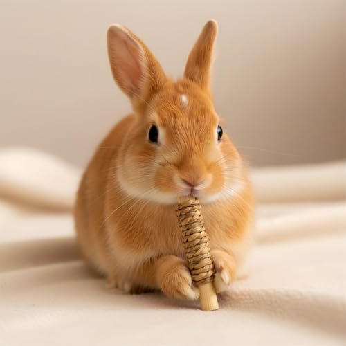 15pcs Rabbits Chew Toy,Sweet Bamboo Chew Stick for Small Animals | Natural Seagrass Sweet Bamboo Chew Stick For Guinea Pigs Chinchillas Hamsters Rats, Bunny Cage Enrichment