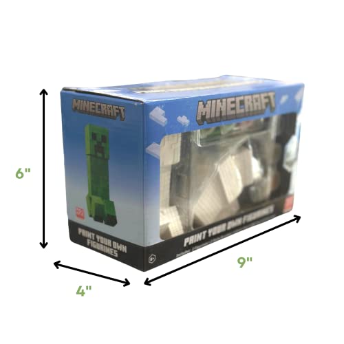 Minecraft Paint Your Own Figurines Craft Kit for Kids, 2 Ceramic Figures | Minecraft Wolf & Creeper Painting Art Set, 6 Paints, 2 Brushes, DIY Arts & Crafts, Paint Set, Coloring for Kids - style: Minecraft: Creeper and the Wolf