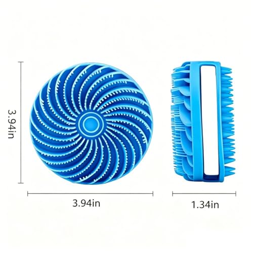 Dog Bath Brush Double-Sided Silicone Design | Dog Shampoo Brush, Gentle & Soft on Pet Skin, Suitable for Bathing, De-shedding & Massage
