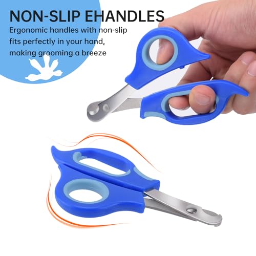 KEUYE Bearded Dragon Nail Clippers,Stainless Steel Bearded Dragon Toe Nail Clippers with Precise Angled Edges (Blue) - color: Blue