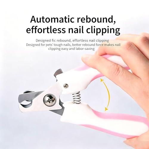 Cat Nail Clippers for Small Pets, Professional Stainless Steel Pet Nail Trimmer with Safety Guard, Sharp Dog & Cat Nail Clipper for Kittens Puppies Rabbits Small Animals