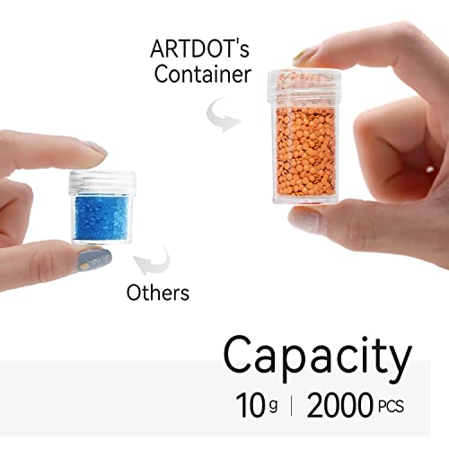 ARTDOT 120 Slots Storage Container for Diamond Art Kits for Adults,Portable Bead Storage Boxes for Diamond Painting Accessories and Tools - color: Pink, size: Large