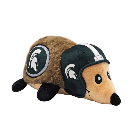 NCAA Michigan State Spartans Plush Hedgehog Toy for Dogs & Cats, Cool Soft Pet Toy for Fun and Interactive Play, Dog Chew Toy with Squeaker, Licensed Hot Pet Toy - color: Michigan State Spartans