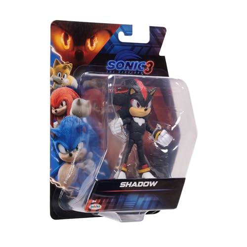 Sonic The Hedgehog – 5-Inch Shadow Action Figure – 20+ Points of Articulation – Official Collector Toy – Boys & Girls Ages 3+ | Sonic The Hedgehog Movie 5 Inch Action Figure Wave 1 - Shadow (Closed Mouth) - color: Shadow