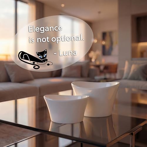 Elevated Cat Bowls for Water – Whisker & Neck Fatigue Shallow Cat Dishes – Raised Bowl for Indoor Cats – Vet-Recommended Height, Food-Grade Melamine – Non-Slip & Dishwasher-Safe – 8 oz White - color: White