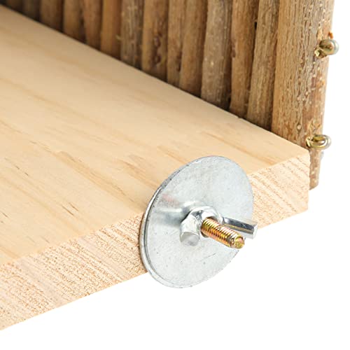 Health Gear Hamster Wooden Climbing Toy, Dwarf Hamster Activity Playground with Fence for Hamsters, Sugar Gliders, Golden Bears, Guinea Pigs, Small Pet Climb with Ladder, Screw Type