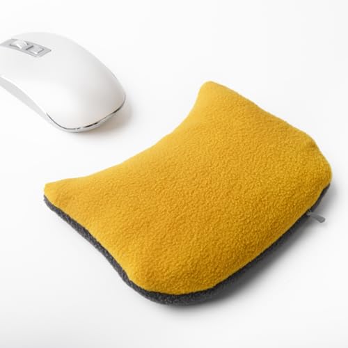 Large Mouse Wrist Rest Bean Bag, Ergonomic Mouse Support Pad Filled Ergo Beads for Computer, Laptop, PC Gaming (Yellow) - color: Yellow