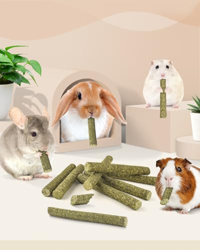 Bissap 22PCS Rabbit Chew Sticks, Mixed Natural Timothy Hay Flower Rose Dahlberg Daisy and Forget-me-not Chew Toys Treats for Bunny Chinchilla Guinea Pig Hamster and Other Small Pets Molar Snacks - size: 8.4 Ounce (Pack of 1)