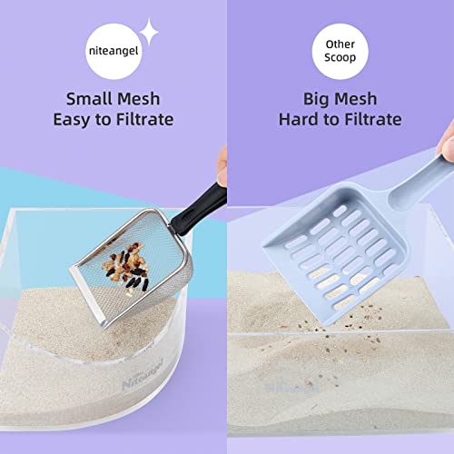 Niteangel Hamster Sand Bath Scoop: Can Removes Clump Waste Keeps Clean Sand | Built to Last for Deeper Hygienic Clean - Stainless Steel Fine Mesh Sand Sifter for Niteangel Sandbath & Fine Sand