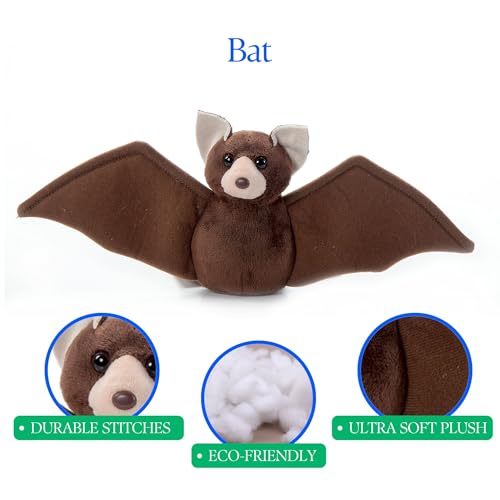 The Petting Zoo Bat Stuffed Animal Plushie, Gifts for Kids, Wild Onez Babiez Wildlife Animals, Bat Plush Toy 6 Inches - color: Bat