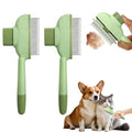 Cat Hair Brush & Dog Brush, Deshedding Brush for Long or Short Haired Pets, Removes Loose Fur, Durable Stainless Steel & ABS Design (green 2pcs) - color: green 2pcs