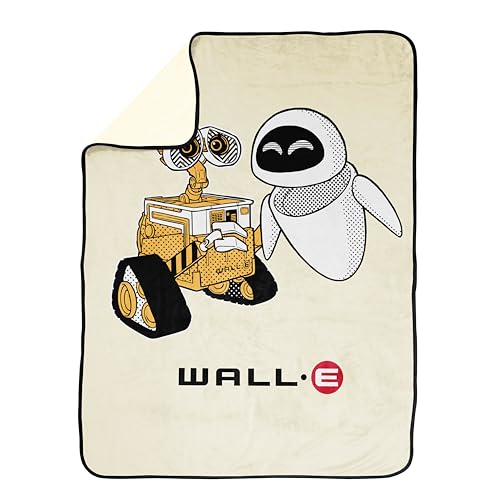 Jay Franco Kids Plush Throw Blanket – Soft & Cozy Fleece Throw for Bedroom & Couch Décor, Official Licensed Product, Beige - Wall-E, 46x60 - Throw Blanket - color: Beige - Wall-e, size: 46x60 - Throw Blanket
