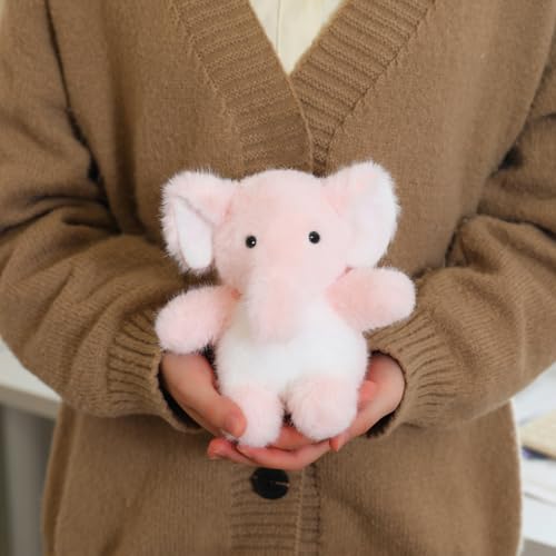 PEACH CAT Elephant Stuffed Animal Cute Plushies Small Plush Toys Gifts for Kids Pink (Squeaky) - style: Elephant