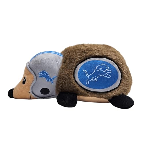 NFL Detroit Lions Plush Hedgehog Toy for Dogs & Cats, Cool Soft Pet Toy for Fun and Interactive Play, Dog Chew Toy with Squeaker, Licensed Hot Pet Toy - color: Detroit Lions