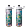 HydraPak Polar Sport Insulated Water Bottle 2-Pack (20oz, Splash Multi) | High Flow, BPA Free, Tri-Layer Insulation, Leakproof, Dash Handle, Easy Squeeze, Self-Sealing Cap, for Sports - color: Splash Multi, style: 20oz/600ml (2-Pack)