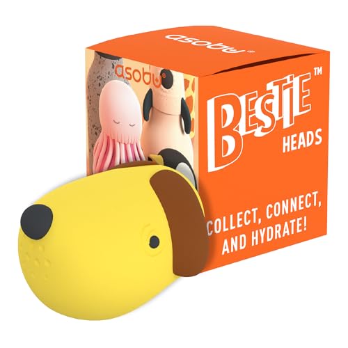 Bestie Replacement Head, Detachable Soft Silicone Character Topper, Straw | Fits the 16 oz Insulated Bottle, Easy to Swap & Clean, BPA Free - color: Dog Replacement Head