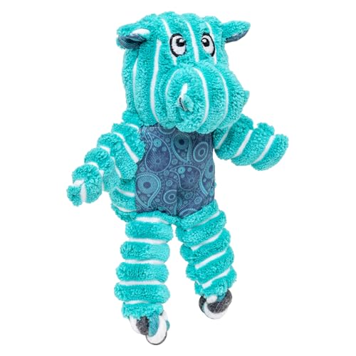 KONG Floppy Knots - Durable No‑Stuffing Squeaky Rope & Plush Dog Toy - for Teething, Playing (Hippo, X-Small) - color: Hippo, size: X-Small