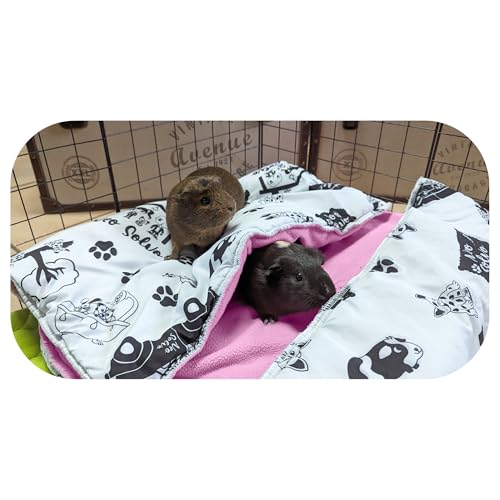 Fleece Playground for Guinea Pig and Rabbit - All in One, It's a Blanket, a Giant Tunnel, a House, a Cushion and a Bed - 55.1 x 27.6 in - Green | 27.6 x 55.1 in (W x L) - C&C 2x4 - Green - Washable - For Sleeping On Top and Hiding Underneath - color: Gree