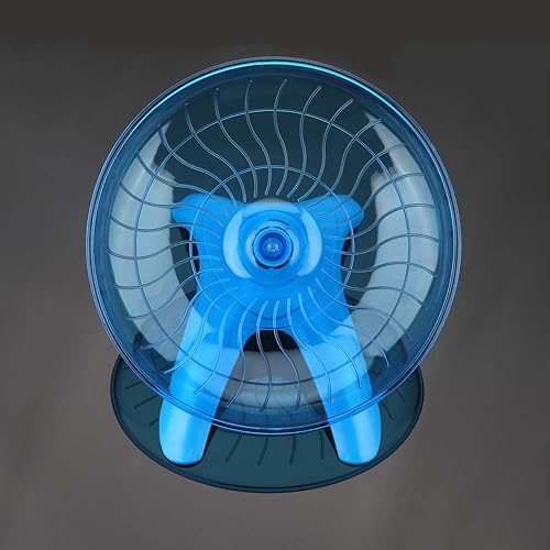 Hamster Wheel Flying Saucer Silent Exercise Wheel Running Wheel for Hamsters, Gerbils, Mice and Other Small Pets, Silent Hamster Running Wheel(Blue) | Non-slip surface, smooth & quiet spinning, durable plastic, encourages healthy exercise, for dwarf hamst