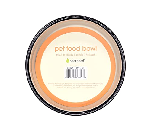Pearhead Ceramic Cat Bowl, Holds 12 oz, Cute Cat Face Design - color: Blush Cat Faces, size: Single Bowl