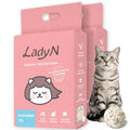 Lady N Tofu Cat Litter, Low Dust Compatible with Auto-Box Unscented 18lb | Mini-Pellet Shape, Strong Clumping, Ultra Absorbent, Activated Charcoal Odor Control - size: 9lb x 2bags