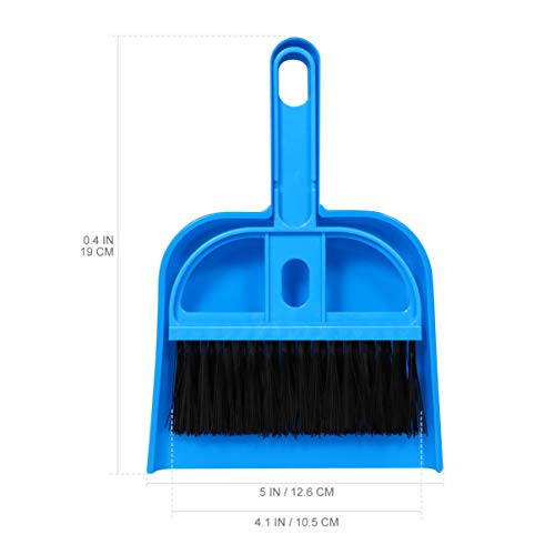 POPETPOP Mini Broom and Dustpan Set - Cage Cleaner for Guinea Pigs, Hedgehogs, Hamsters, Chinchillas, Rabbits, Reptiles - Guinea Pig Cage Cleaner Desk Cleaning Brush (Random Color)