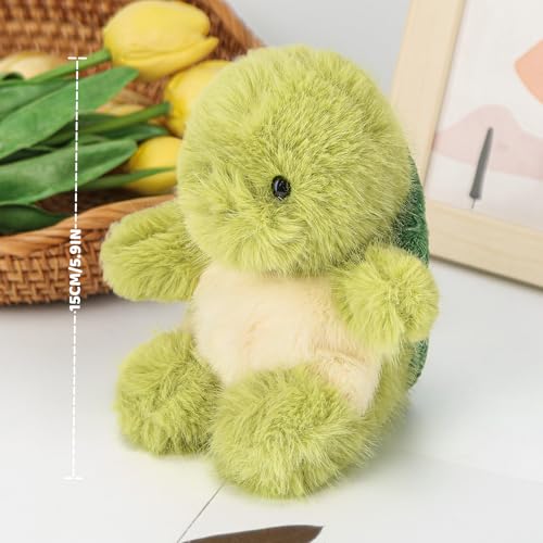 Cute Turtle Stuffed Animal Plushie Soft Sea Turtle Plush Gift for Kids 6" | Palm-Sized Turtle Plush Toy, Desk Decor, Birthday Christmas Valentine’s Day Gift for Girls Boys Girlfriend Boyfriend - color: Turtle