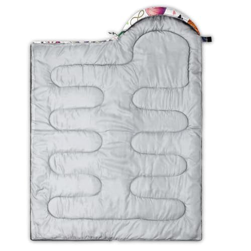 QOOMO Camping Sleeping Bags,3 Season Warm & Cool Weather,Lightweight,Waterproof Sleeping Bags for Adults & Kids,Traveling,and Outdoors,Camping Gear Equipment - color: cat