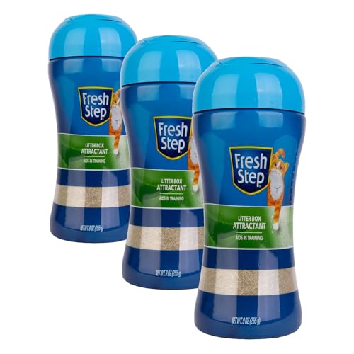 Fresh Step for Pets Litter Box Attractant Powder to Aid in Training, 9 Ounces | All Natural Training Aid for Cats and Kittens, Model Number: FFP8298ST (Pack of 3) - size: 9 Oz - 3 Pack