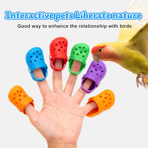 Bird Interactive Toys -1 Mini Ball & 5 Random Color Mini Shoes, Chewable Bird Cage Enrichment Toys for Parakeets Cockatiels Small Birds
