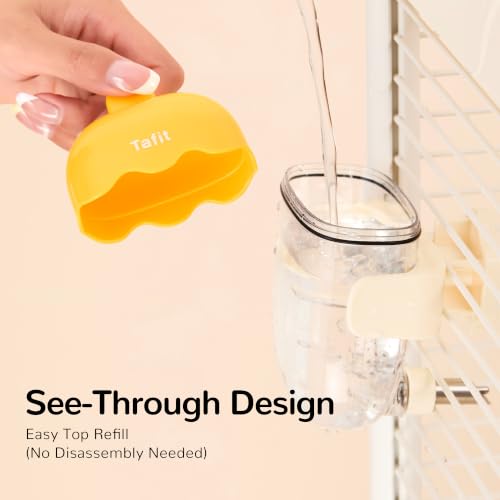 Leak-Proof Automatic Bird Water Feeder with Spring Valve, Clear No Mess Cage Water Dispenser for Parakeets, Cockatiels, Budgies, Finches, Lovebirds & Canaries, 4.1 fl oz (120ml), Yellow - color: Yellow, size: 4.1 fl oz