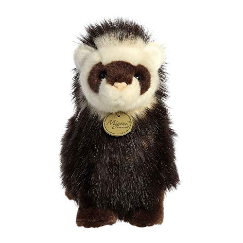 Aurora® Realistic Miyoni® Ferret Stuffed Animal - Lifelike Details Make a Cherished Companion - Perfect for Decorating Bedrooms or Classrooms - Brown 9 Inches