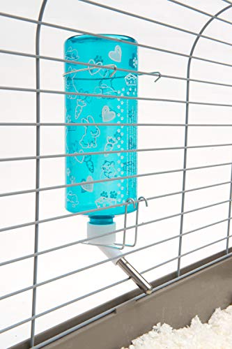 Lixit Standard Cage Water Bottles for Rabbits, Ferrets, Guinea Pigs, Hamsters, Rats, Mice and Other Small Animal's (32 Ounce, Blue) - color: Blue, size: 32 Ounce