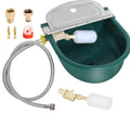 Automatic Water Dispenser for Dogs, Plastic Automatic Dog Water Dispenser | Lightweight Green Plastic Build, Quick Hose Connector, Dual Float Valves, Easy Setup for Continuous Fresh Water Access