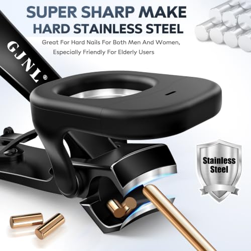 2026 LED Nail Clippers with Lights for Men Women | Heavy Duty Toenail Clippers for Seniors Thick Nails with 16MM Wide Jaw, Ideal Gift for Family and Friends