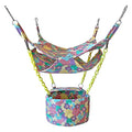Small Pet Cage Hammock, Sugar Glider Bed Hammock Set Rat Bed Guinea Pig Cage Accessories Bedding Cozy Ferret Tunnel Cave Small Animals Bed for Chinchilla Parrot Hamster