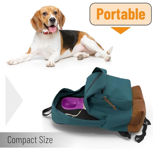 Mr. Pen- Portable Dog Water Bottle, 19 oz, Large | Leak Proof Puppy Water Dispenser with Drinking Feeder for Pets, Outdoor Walking, Hiking, Travel, Not Dishwasher Safe - color: Purple