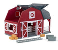 Terra by Battat – 20 Pieces Wooden Animal Barn Toy Set – Farm Animals & Play Fence – Pretend Play for Toddlers & 3+ Years – Educational Toys – Farmhouse Playset | Wooden farm toy set with 1 barn, 10 fences, ladder, 4 hay bales, 2 troughs, pulley tray and