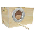 Sturdy Nest Box (S) - Cage Attachment, Hinged Lid, Perching Ledge - for Sugar Glider, Squirrel, Rat, Finch, Parakeet, Lovebird, Parrotlet, Lovebird, Canary, Cockatiel, Other Birds & Small Pets - size: Small