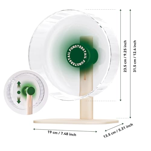 Super Silent Hamster Wheel 8.7 Inch, Magnetic Large Rat Wheel for Chinchilla, Gerbil, Guinea Pig, Cat, Mouse, Sugar Glider and Dwarf, Syrian Hamster Accessories (Avocado Green) - color: Avocado Green, size: Small(8.7 inch)