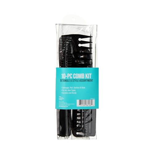 KISS Professional 10-pc Comb Set-Detangle & Style Assortment - size: One Size