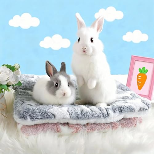 Steelhill Small Pet Bed 3 Pcs Animal Beds for Rabbit,Guinea Pig,Chinchilla,Hedgehog,Ferret & More Warm,Cozy,Soft Washable Bunny Pet Mattress for Indoor