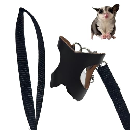 Sugar Gliders Harness Leash Set, 3 Pack Harness and Leash Set for Sugar Gliders, Ferret, Hamster, Rat, Squirrel, Small Animals (Pink) - color: Pink