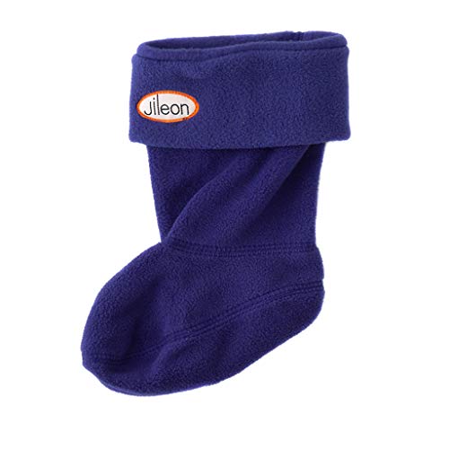 Jileon Warm and Cozy Rain Boot Liners for Boys and Girls - Pink and Blue Options - color: Blue, size: Medium