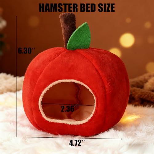 Hamster Hammock Warm Bed,Small Pet House Animals Cage Accessories,Rat Hideout,for Mini Small Animal Mice,Sugar Glider,Chinchilla,Dwraf Hamster(Red) - color: Red